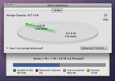 Drobo 05 Dashboard
